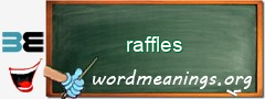 WordMeaning blackboard for raffles